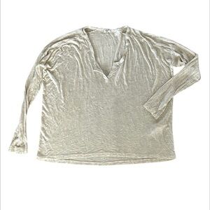 Wilfred beige long sleeve thin tee size XS